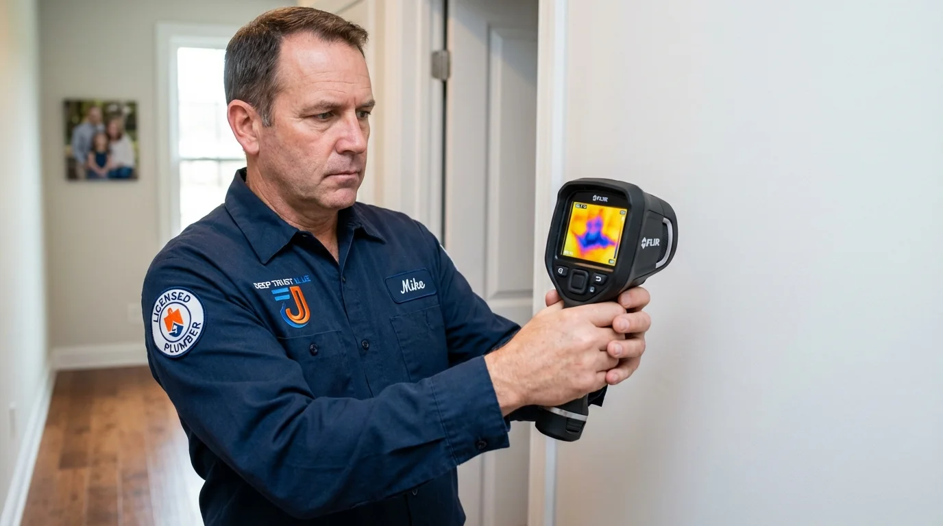 Thermal imaging leak detection by Johns Plumbing LLC in Norton